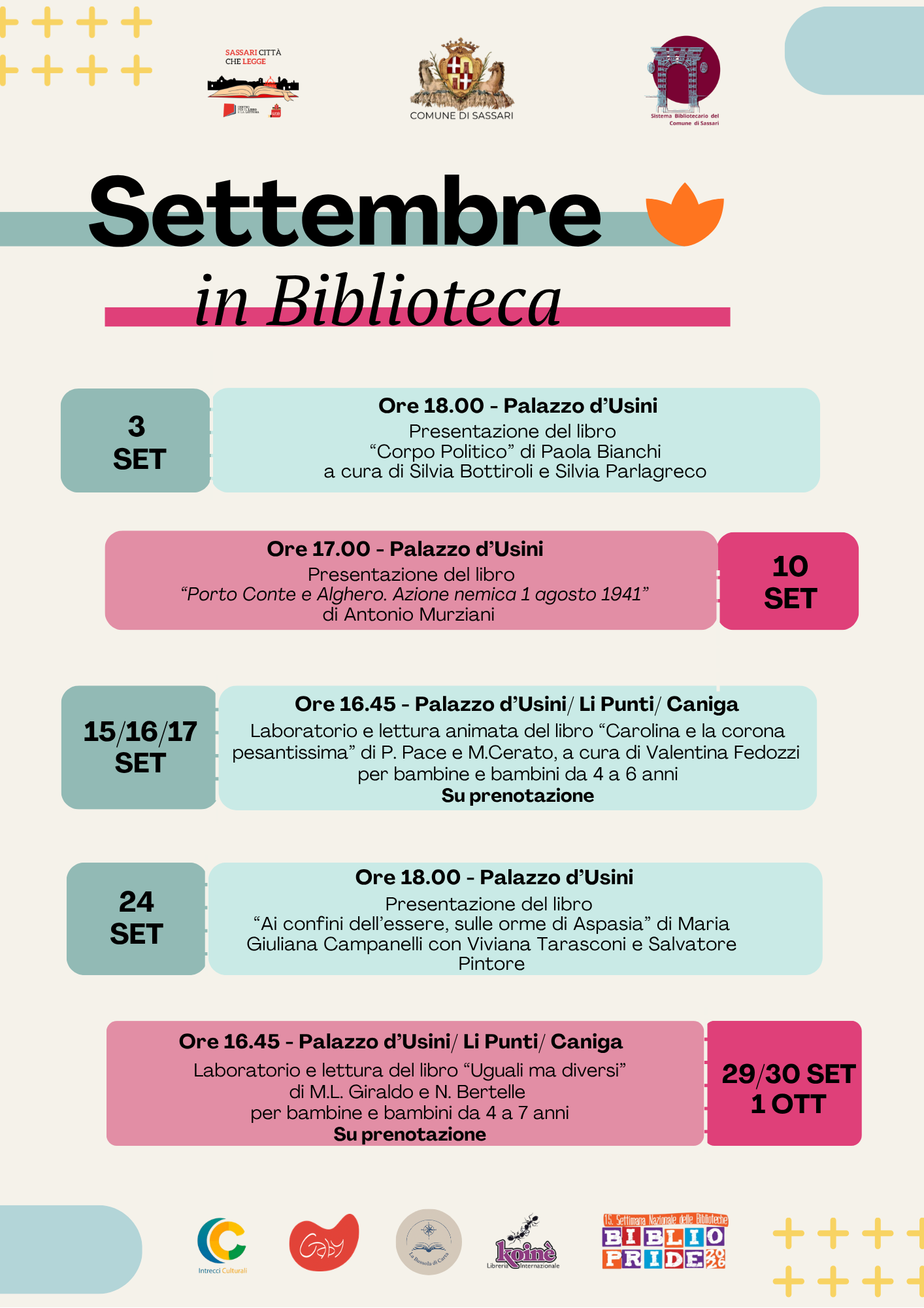 Locandina Settembre in Biblioteca
